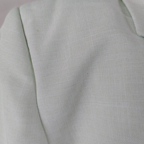 Vintage Lime Green Short Sleeve Single Breasted Blazer Size 18 *Flawed See Pics - Picture 3 of 9